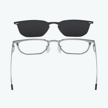 Load image into Gallery viewer, CL022 Polarized Blue Square Clip On Glasses