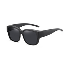 Load image into Gallery viewer, N135 Black Fit Over Square Sunglasses