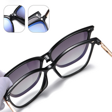 Load image into Gallery viewer, CL002 Black / Gradient Grey Clip On Glasses