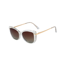 Load image into Gallery viewer, CL005 Clear / Gradient Brown Clip On Glasses
