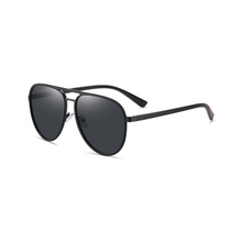 Load image into Gallery viewer, N095 Polarized Black Aviator Sunglasses
