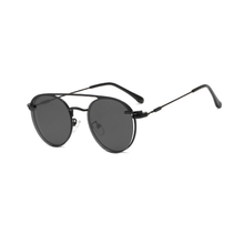 Load image into Gallery viewer, N047 Black Clip On Round Glasses
