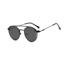 Load image into Gallery viewer, N047 Black Clip On Round Glasses