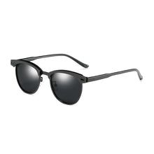 Load image into Gallery viewer, U021 Black Clubmaster Sunglasses