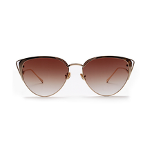 Load image into Gallery viewer, W047 Brown Cat Eye Sunglasses
