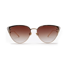 Load image into Gallery viewer, W047 Brown Cat Eye Sunglasses