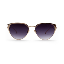 Load image into Gallery viewer, W049 Brown Cat Eye Sunglasses
